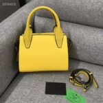 Prada Women Saffiano Leather Prada Kristen Handbag-Yellow – Image 3