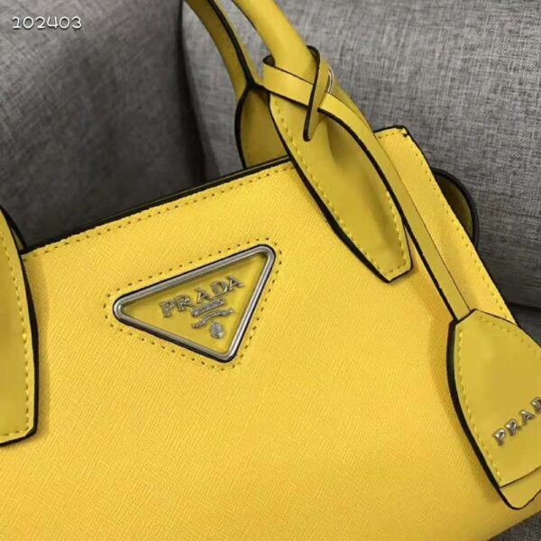 Prada Women Saffiano leather Prada Kristen Handbag-yellow (6)