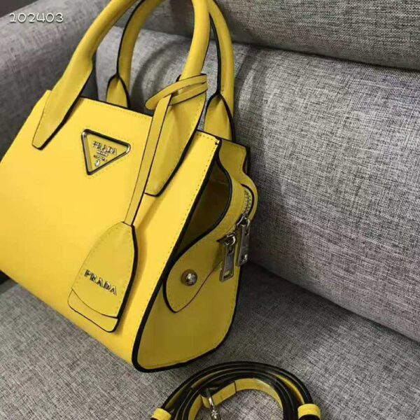 Prada Women Saffiano leather Prada Kristen Handbag-yellow (7)