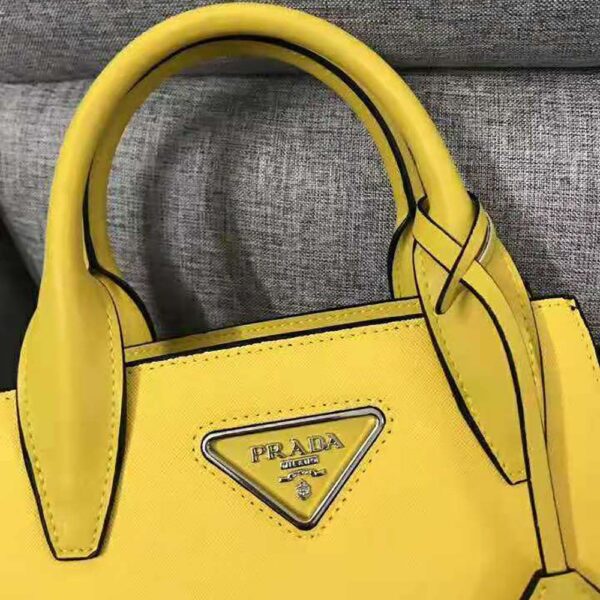 Prada Women Saffiano leather Prada Kristen Handbag-yellow (8)