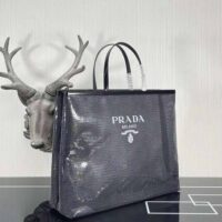 Prada Women Sequined Mesh Tote Bag-Black (1)