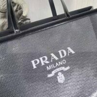 Prada Women Sequined Mesh Tote Bag-Black (1)