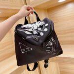 Prada Women Signaux Printed Nylon Backpack-Black – Bild 5