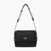 Prada Women Small Padded Re-Nylon Shoulder Bag-Black