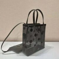 Prada Women Small Polka-Dot Mesh Tote Bag-Black (1)