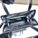 Prada Women Small Polka-Dot Mesh Tote Bag-Black - Image 8