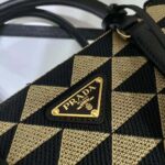 Prada Women Small Prada Galleria Jacquard Fabric Bag-Brown - Image 10