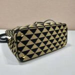 Prada Women Small Prada Galleria Jacquard Fabric Bag-Brown - Image 7