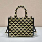 Prada Women Small Prada Symbole Jacquard Fabric Handbag-Brown - immagine 4