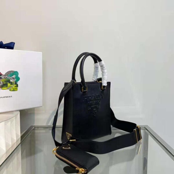 Prada Women Small Saffiano Leather Handbag-Black (3)