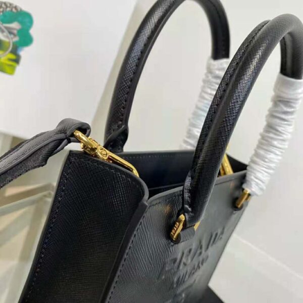 Prada Women Small Saffiano Leather Handbag-Black (8)