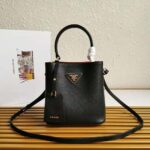 Prada Women Small Saffiano Leather Prada Panier Bag-Black - immagine 2
