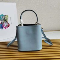 Prada Women Small Saffiano Leather Prada Panier Bag-blue (1)