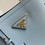 Prada Women Small Saffiano Leather Prada Panier Bag-Blue - Imagen 8