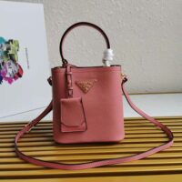 Prada Women Small Saffiano Leather Prada Panier Bag-pink (1)