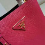 Prada Women Small Saffiano Leather Prada Panier Bag-Rose – Image 8