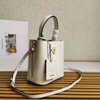 Prada Women Small Saffiano Leather Prada Panier Bag-white (1)