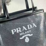 Prada Women Small Sequined Mesh Tote Bag-Black - Bild 7