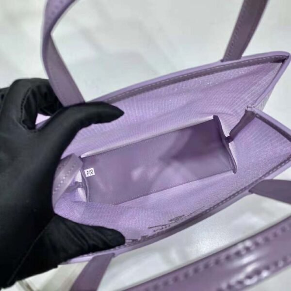 Prada Women Small Sequined Mesh Tote Bag-Purple (8)