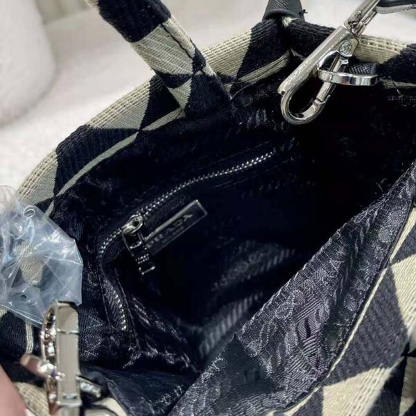 Prada Women Symbole Jjacquard Fabric Micro Bag-Beige (10)