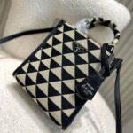 Prada Women Symbole Jacquard Fabric Micro Bag-Beige - immagine 3