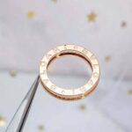 Bvlgari Women B.zero1 One-Band Ring in 18 KT Rose Gold Set with Pave Diamonds on the Spiral - Bild 8