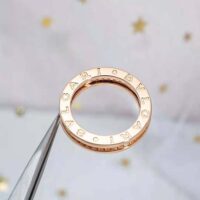 Bvlgari Women B.zero1 One-Band Ring in 18 KT Rose Gold Set with Pave Diamonds on the Spiral (1)