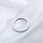 Bvlgari Women B.zero1 One-Band Ring in 18 KT White Gold Set with Pave Diamonds on the Spiral - Bild 6