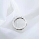 Bvlgari Women B.zero1 One-Band Ring in 18 KT White Gold Set with Pave Diamonds on the Spiral - Bild 4