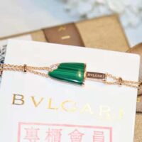 Bvlgari Women BVLGARI BVLGARI Gelati 18 KT Rose Gold Soft Bracelet-Green (1)