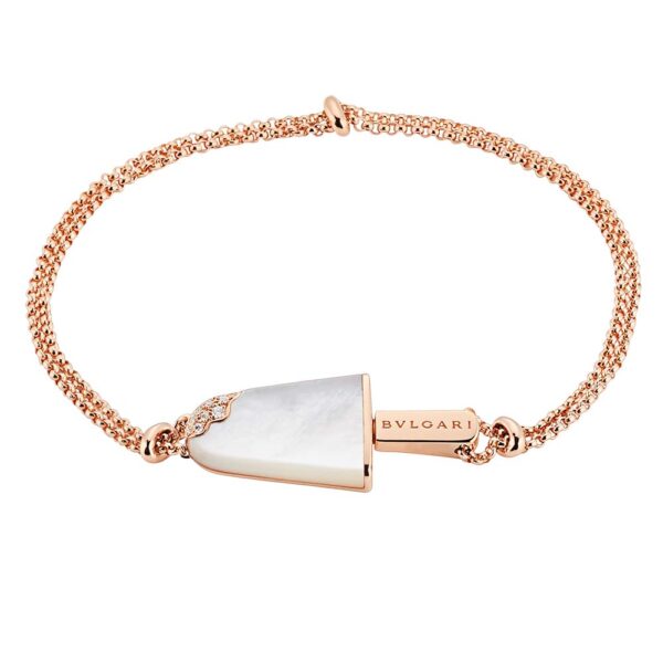 Bvlgari Women BVLGARI BVLGARI Gelati 18 KT Rose Gold Soft Bracelet-White (1)