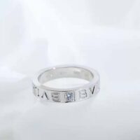 Bvlgari Women Bvlgari Bvlgari Ring 18 KT Rose Gold Ring with Diamond-silver (1)