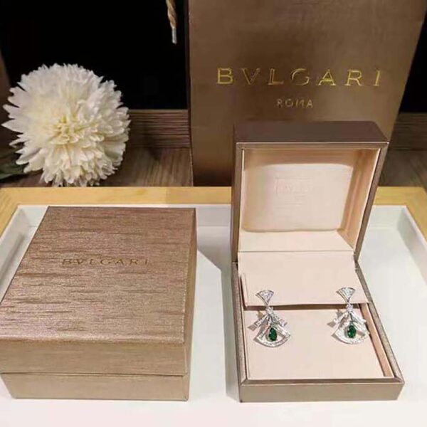 Bvlgari Women Divas Dream 18 KT White Gold Openwork Earrings (3)