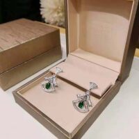 Bvlgari Women Divas Dream 18 KT White Gold Openwork Earrings (1)