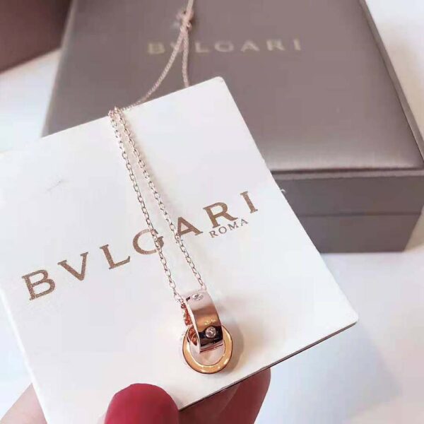 Bvlgari Women Necklace with 18 KT Rose Gold Chain (5)