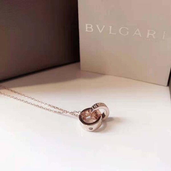 Bvlgari Women Necklace with 18 KT Rose Gold Chain (6)