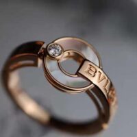 Bvlgari Women Openwork 18 KT Rose Gold Ring (1)