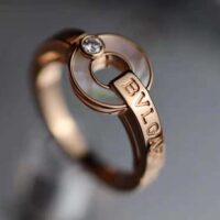 Bvlgari Women Openwork 18 KT Rose Gold Ring (1)