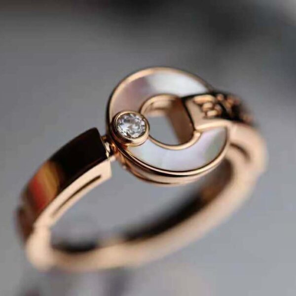 Bvlgari Women Openwork 18 KT Rose Gold Ring (7)