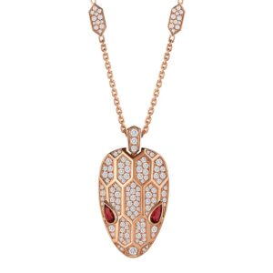 Bvlgari Women Serpenti Necklace in 18 KT Rose Gold