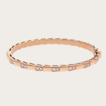 Pulsera Bvlgari Serpenti Viper de oro rosa de 18 quilates con diamantes demi pavé