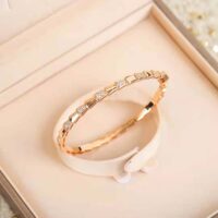 Bvlgari Women Serpenti Viper 18 KT Rose Gold Bracelet Set with Demi Pave Diamonds (1)