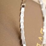 Bvlgari Women Serpenti Viper 18 KT White Gold Bracelet Set with Demi Pave Diamonds – Image 4