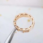 Bvlgari Women Serpenti Viper Band Ring in 18 KT Rose Gold-White - Image 10