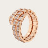 Bvlgari Women Serpenti Viper Two-coil 18 KT Rose Gold Ring