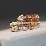 Bvlgari Women Serpenti Viper Two-coil 18 KT Rose Gold Ring - immagine 5