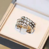 Bvlgari Women Serpenti Viper Two-coil 18 KT White Gold Ring (1)