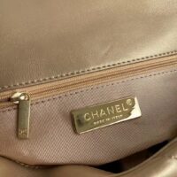 Chanel CC Women 19 Handbag Metallic Lambskin Gold Silver Tone Gold Bag (5)