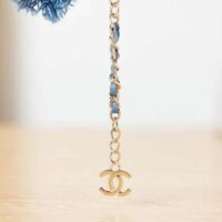 Chanel CC Women Belt Bag Printed Denim Gold-Tone Metal Blue Multicolor (3)