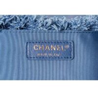 Chanel CC Women Bucket Bag Printed Denim Gold-Tone Metal Blue Multicolor (8)
